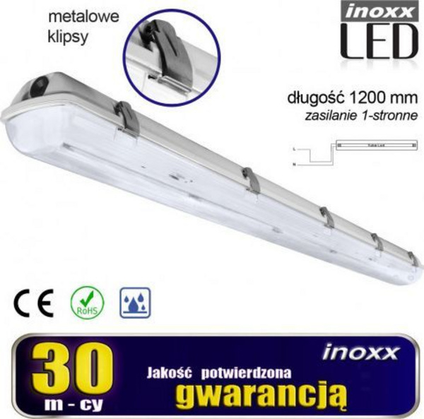 Fotoja e Llambë Nvox Linear T8, 120 cm, transparente