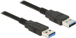 Fotoja e Kabllo DeLock USB A - USB A 85062, 2m, e zezë