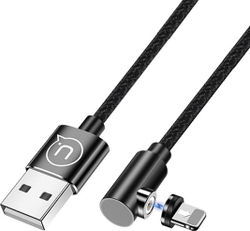 Fotoja e Kabllo Usams USB-A - Lightning, 1m, e zezë