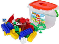 Fotoja e Set i lodrave Wader Building Blocks in A Bucket 41234, 52 elemente