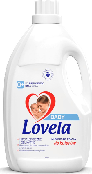 Fotoja e Qumësht për larjen e rrobave të bebeve dhe fëmijëve Hipoalergjik Lovela, 2.9l