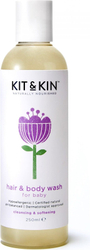 Fotoja e Xhel dushi për bebe Kit and Kin Organic 2in1, flokë dhe trup, 250ml