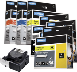 Fotoja e Etiketë për printer Dymo D1 S0720600, 12 mm × 7 m, tekst i bardhë mbi transparent