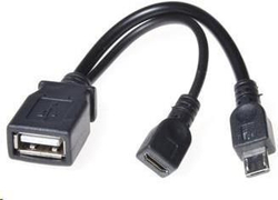 Fotoja e Përshtatës USB PremiumCord microUSB - USB (29601032099121), i zi