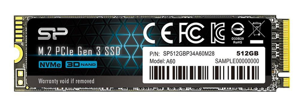 Fotoja e Disk Silicon Power P34A60 M.2, 512GB, PCI Express SLC NVMe