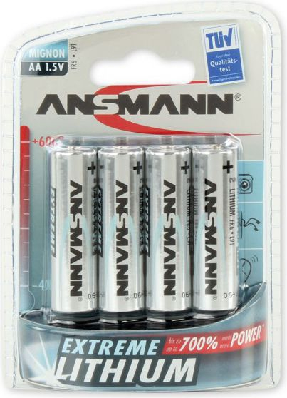 Fotoja e Bateri AA/ R6 Ansmann Extreme, 1.5V, 4 copë