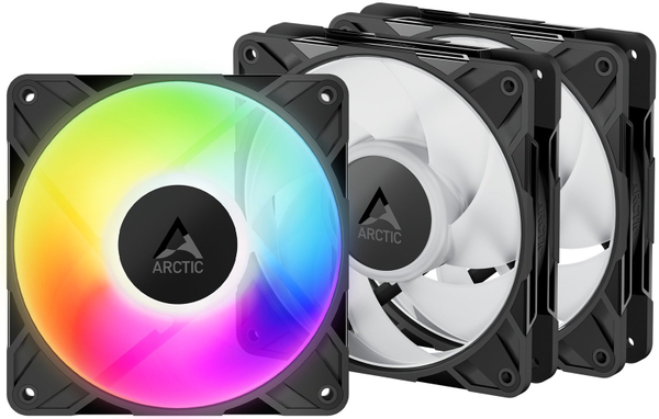 Fotoja e Ventilator Arctic P12 Pro A-RGB, 3-pack, i zi