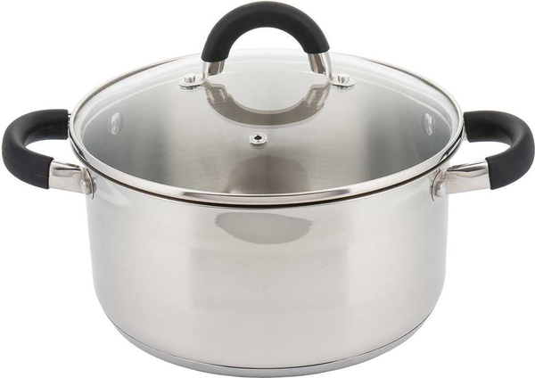 Fotoja e Tenxhere KingHoff, 24 cm, 6 l, e argjendtë