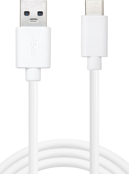 Fotoja e Kabllo Sandberg USB-A në USB-C, 1m, e bardhë