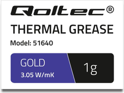 Fotoja e Pastë termike Qoltec Gold 51640, 2.48g/cm3, 1g