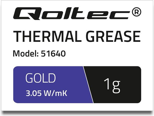 Fotoja e Pastë termike Qoltec Gold 51640, 2.48g/cm3, 1g