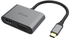 Fotoja e Kabllo Akasa USB Type C 2in1, HDMI, D-Sub, 18cm, Picture 1