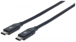 Fotoja e Kabllo Manhattan USB-C - USB-C, 0.5m, e zezë