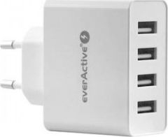 Fotoja e Karikues EverActive SC-400, 4x USB-A, 5A, i bardhë