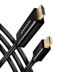 Fotoja e Kabllo AXAGON mini DisplayPort - HDMI 1.4, 4K @ 30Hz, 1.8m, e zezë