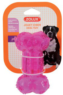 Fotoja e Kockë gome për qen Zolux Toy Tpr Pop, 12 cm, rozë