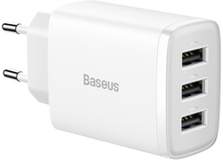 Fotoja e Karikues Baseus, 3xUSB-A, 17W, i bardhë