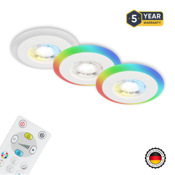 Fotoja e Ndriçues Briloner LED RGB 8,4 cm, 3x5W, 460lm, i bardhë