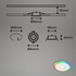 Fotoja e Ndriçues Briloner LED RGB 8,4 cm, 3x5W, 460lm, i bardhë, Picture 9