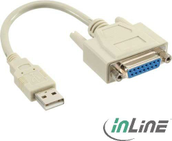 Fotoja e Adapter USB InLine 33101, kompakt, i bardhë