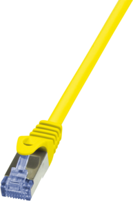 Fotoja e Kabllo rrjeti LogiLink PrimeLine, RJ-45 (M), CAT6a, 25cm, e verdhë