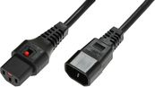Fotoja e Kabllo rryme MicroConnect IEC LOCK C13 - C14 PC1021, 2m, e zezë