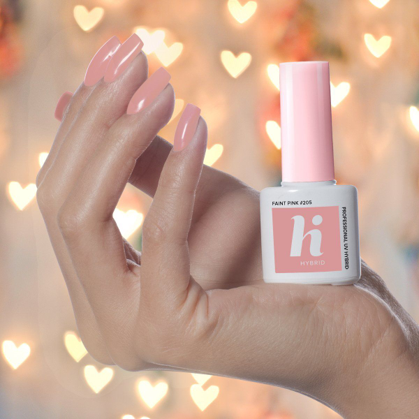 Fotoja e Llak hibrid për thonjë Hi Hybrid, 205 Faint Pink 5 ml