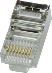 Fotoja e Set majë për kabllo LogiLink plug 8P8C, CAT 5e, 100 copë, transparente