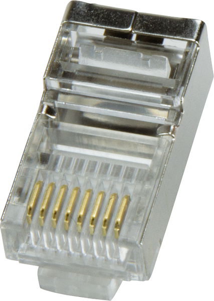 Fotoja e Set majë për kabllo LogiLink plug 8P8C, CAT 5e, 100 copë, transparente