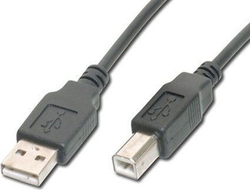 Fotoja e Kabllo Digitus USB-A to USB-B (AK-300105-010-S), 1 m, e zezë