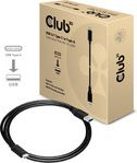 Fotoja e Kabllo Club 3D USB-A në USB-C, 1m, e zezë