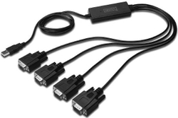Fotoja e Kabllo Digitus USB-A në RS-232, 1.5m, e zezë