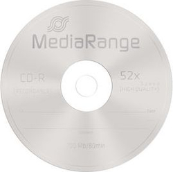 Fotoja e Disqe CD-R MediaRange 700MB, 52x, 10 copë