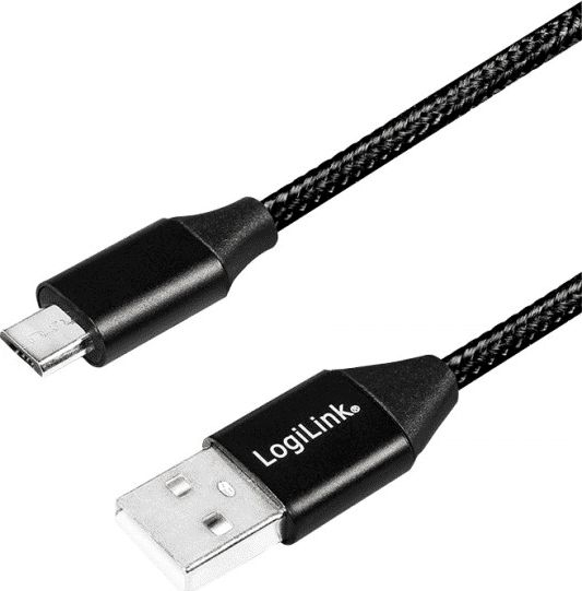 Fotoja e Kabllo LogiLink USB-A - microUSB, 1m, e zezë