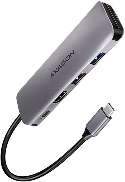 Fotoja e Hub multifunksional AXAGON, USB 3.2 Gen1, 2x USB-A, HDMI, SD / microSD, PD 100W