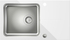 Fotoja e Lavaman Quadron Hugh 111, 770 × 440 × 190 mm, Fusion GlassQ / SteelQ, i bardhë, Picture 1