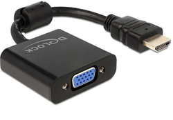 Fotoja e Përshtatës Delock AV HDMI në D-Sub (VGA), i zi
