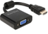 Fotoja e Përshtatës Delock AV HDMI në D-Sub (VGA), i zi, Picture 1
