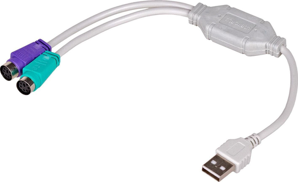 Fotoja e Përshtatës Akyga USB në PS/2 x2, i bardhë