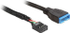 Fotoja e Kabllo DeLock USB 19 Pin - USB 9 pin 83281, 0.3m, e zezë, Picture 1