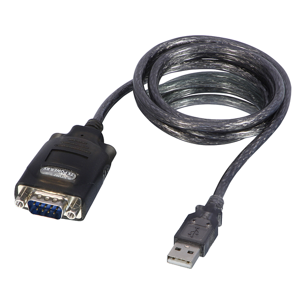 Fotoja e Kabllo Lindy USB-A - RS-232 1.1m, e zezë