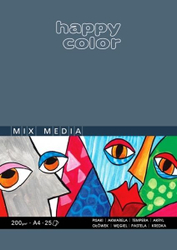 Fotoja e Bllok për vizatim Happy Color, 25 fletë A4, i bardhë