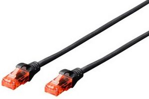 Fotoja e Kabllo rrjeti Digitus (DK-1612-020/BL), Patchcord U/UTP, Cat6, 2m, e zezë