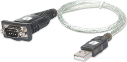 Fotoja e Kabllo Techly 023493, USB-A në RS-232, 0.45m, e tejdukshme