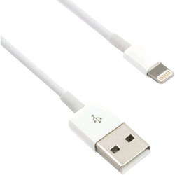 Fotoja e Kabllo për sinkronizim dhe karikim C-TECH USB 2.0 Lightning, 1m, e bardhë