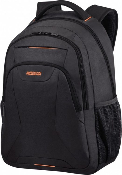Fotoja e Çantë shpine American Tourister, 17.3", e zezë/portokalli