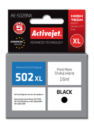 Fotoja e Ngjyrë për printer Activejet AE-502BNX (zëvendësim për Epson 502XL W14010), 16 ml, e zezë
