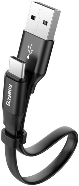 Fotoja e Kabllo për karikim / të dhëna Baseus Nimble Series USB-A - USB-C, 23cm, e zezë