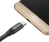 Fotoja e Kabllo për karikim / të dhëna Baseus Nimble Series USB-A - USB-C, 23cm, e zezë, Picture 5