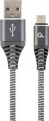 Fotoja e Kabllo Gembird USB A - microUSB (CC-USB2B-AMmBM-2M-WB2), 2m, e hirtë